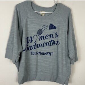 EUC J.Crew Vintage Fleece Badminton Short Sleeve Sweatshirt